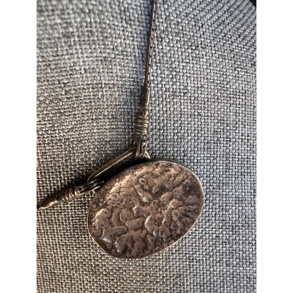 Silpada Sterling Silver Textured Pendant Necklace With Lobster Clasp - Picture 3 of 8